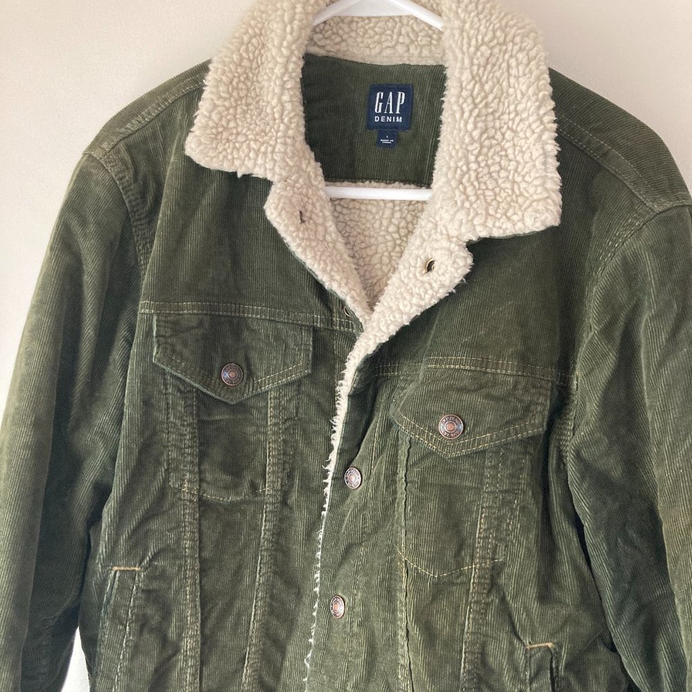 Gap Sherpa Corduroy Trucker Jacket Cord Fabric Lined
